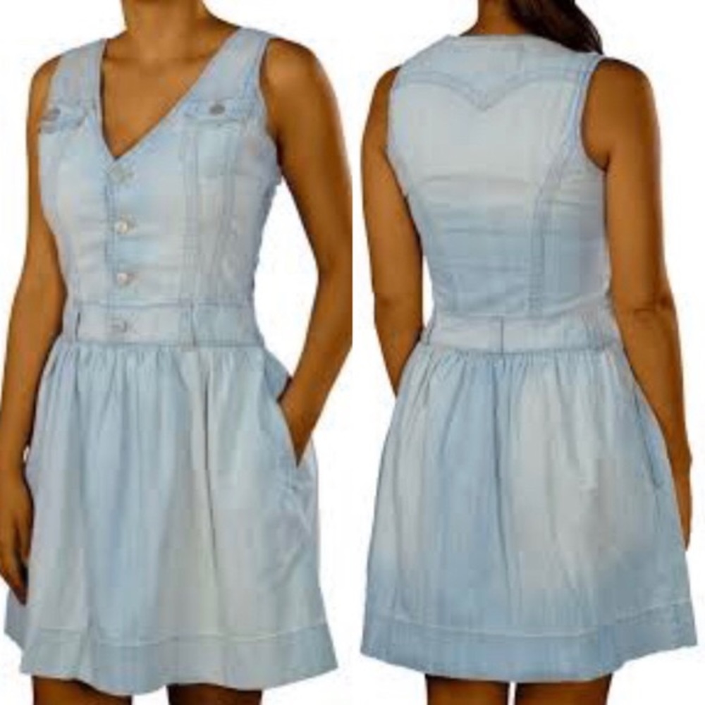 True Religion Roxanne Denim Chambray Dress